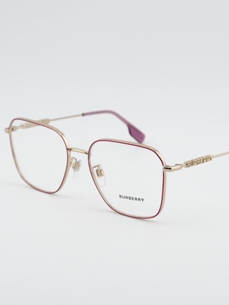 Burberry Be1382d 1357 Eyeglasses Gold / Purple 55mm Square Frame